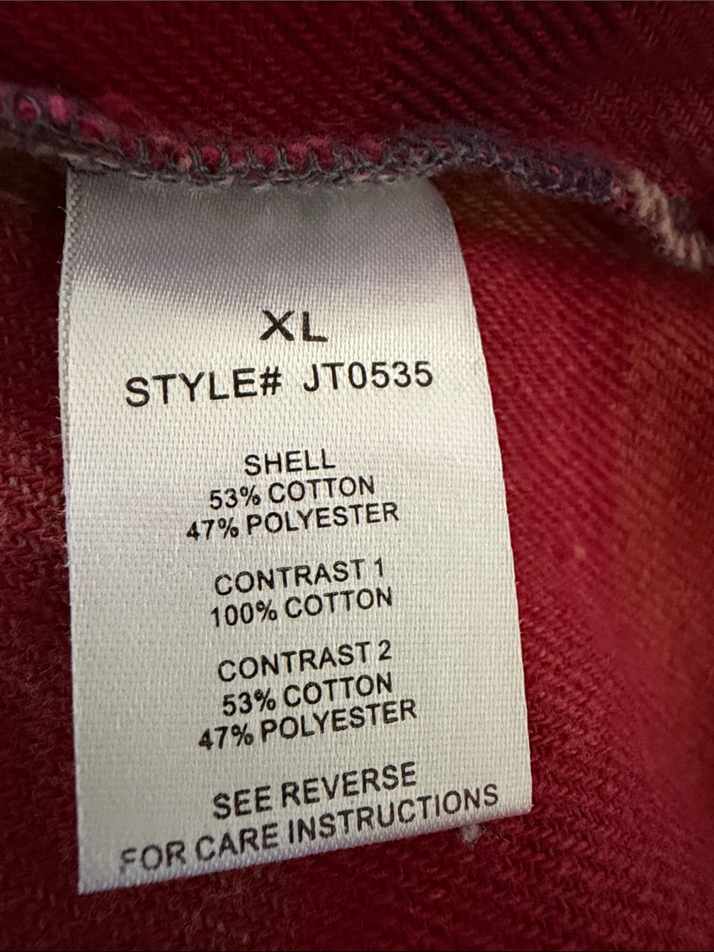 Oli & Hali Red and Blue Plaid Pullover with Chambray Trim - Picture 8 of 8